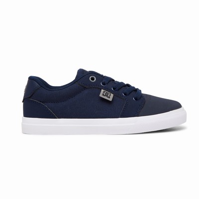 DC Anvil Kid's Navy/Grey Sneakers Australia YUA-291